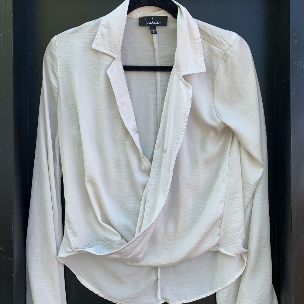 Lulus loose puff sleeve blouse